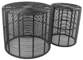 Súprava stolíkov  BULAN RATTAN 60 čierna