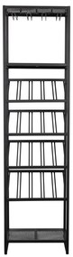 Čierna kovová vinotéka na 20 fliaš, 48x180 cm Cantor - Zuiver