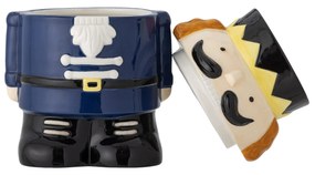Bloomingville Kameninová úložná dóza Nutcracker Feast Blue 900 ml