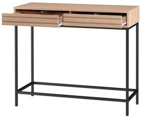 Konzolový stolík s doskou v dubovom dekore v prírodnej farbe 35x90 cm Celine – Støraa