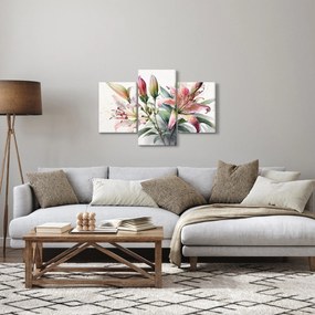 Obraz - Ľalia, ilustrácie (90x60 cm)
