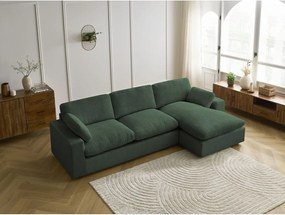 Zelená menčestrová rohová pohovka Belair – Bobochic Paris