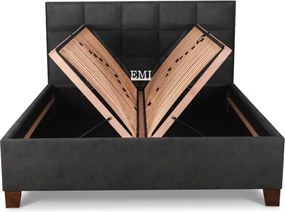 Posteľ čalúnená MONRA + lamelový rošt + matrac EMI