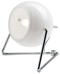 Fabbian Beluga White sklenená stolná lampa Ø 9 cm