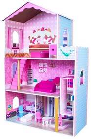 Drevený domček pre bábiky s výťahom | nábytok