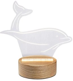 Rabalux 76002 - LED Detská stolná lampička AKALI LED/2W/5V 3000K delfín buk