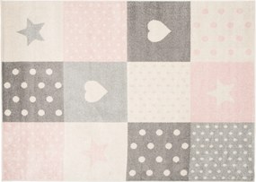 TA Koberec C573I BIELA/RUŽOVÁ AZÚROVÁ Rozmer: 180x260 cm