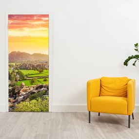 Fototapeta na dvere - Hampi, údolie v Indii (95x205cm)