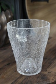 Priehľadný sklenený kvetináč na orchideu 16cm