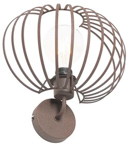 Dizajnová nástenná lampa hrdzavohnedá 30 cm - Johanna