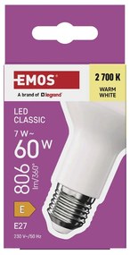 Teplá biela LED žiarovka E27, 7 W – EMOS