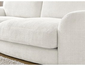 Biela ženilková rohová pohovka (ľavý roh/s leňoškou) Leonore – Bobochic Paris