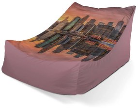 Sablio Sedací vak Lounge New York Západ slnka - 80 x 95 x 50 cm