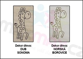 Detská truhla na hračky s výrezom MÉĎA - prírodná