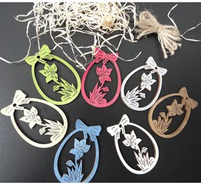 Dekorácia drevených vajíčok  na veľkú noc mašľa I SENTOP PR0035 sada