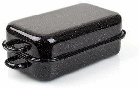 Banquet 2-dielny hranatý smaltovaný pekáč CULINARIA Black, 35 cm