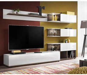 Obývacia stena Silk perla elm/biely