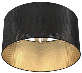 Luster prisadený LOFT SHADE 3xE27/60W/230V čierna/zlatá