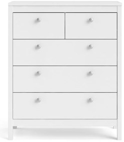 Biela vysoká komoda 82x99 cm Madrid – Tvilum