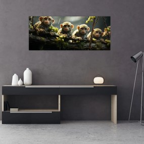 Obraz - Opičky (120x50 cm)