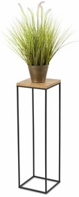 STOJAN NA KVETINÁČ SIMPLE 80X24X24 CM ČIERNA/HNEDÁ