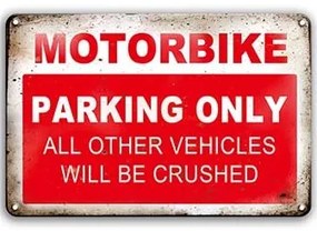 Ceduľa Motorbike - Parking Only