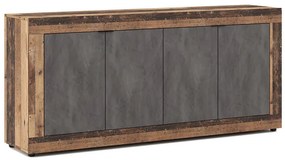 Komoda RUNEA tmavohnedá/antracit