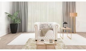 Biele kreslo z imitácie kože York - Ropez