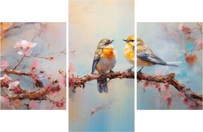 Obraz - Zamilovaní vtáčiky (90x60 cm)