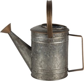 Šedo zlatá dekoratívne kovová kanva - 31 * 14 * 20 cm