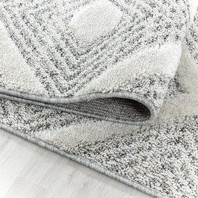 Koberec 3D La Casa PISA romby krémovo-sivý