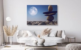 Obraz skladané kamene v mesačnom svetle - 90x60