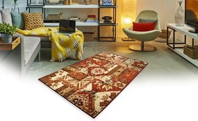 Sintelon, Kusový koberec Practica A2 / CEC, 200x300, červená, chodba / predsieň