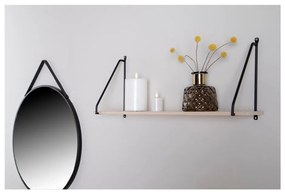 Čierna polica z masívu pavlovnia Arnhem - House Nordic