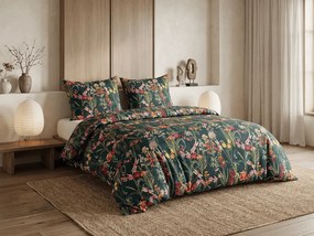 Obliečky z mikrovlákna MYSTIC GARDEN tmavo zelené Rozmer obliečky: 2 ks 70 x 90 cm | 200 x 220 cm