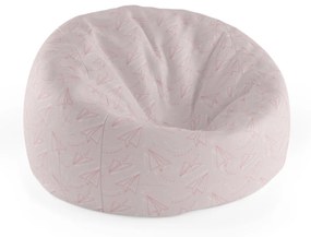 Sablio Sedací vak Cocoon Ružové papierové lastovičky - 75 x 45 x 35 cm