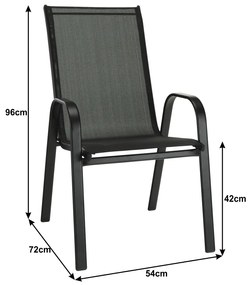 Tmavo sivá kovová stolička ALDERA