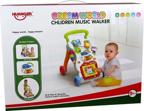 LEAN Toys Odrážadlo, chodítko, telefón, klavír, kúzelná tabuľka 3 v 1
