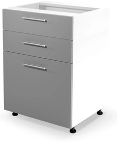 Dolná kuchynská skrinka VITO so zásuvkami - 60x82x52 cm - šedá lesklá