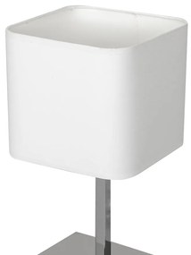 Stolná lampa Napoli, 1x biele textilné tienidlo, ch