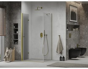 Mexen Lima sprchovací kút 70x80 cm, priehľadná, zlatá, 856-070-080-50-00