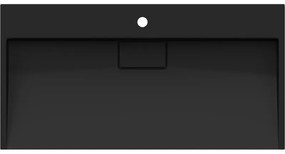Mexen Ava, umývadlo na dosku z konglomerátu 1/O 90 x 46 cm, čierna matná, 23018071