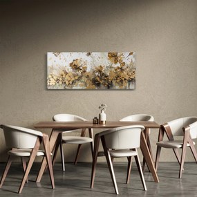 Obraz - Abstraktná kvetinová maľba (120x50 cm)