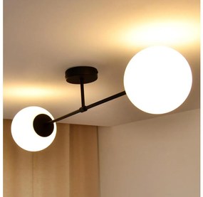 Prisadený luster MOON 2xE27/15W/230V čierna