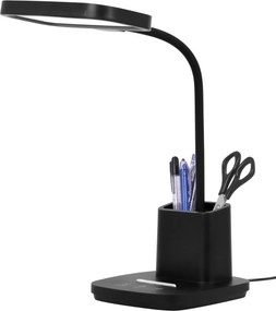 Stolná LED lampa s organizérom TOLA čierna K-BL1301