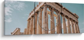 Obraz - Antický akropolis (s hodinami) (90x30 cm)
