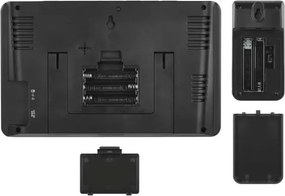 Meteostanica s LCD displejom GoSmart 230V/3xAAA Wi‑Fi Tuya čierna