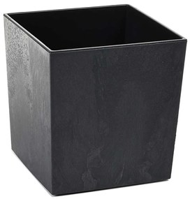 PLASTOVÝ KVETINÁČ FLORE 19X19 CM IMITÁCIA BETÓNU ČIERNA