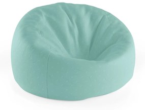 Sablio Sedací vak Cocoon Biele čiarky na tyrkysovej - 75 x 45 x 35 cm