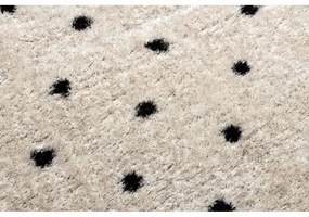 Kusový koberec shaggy Dots krémový 160x220cm